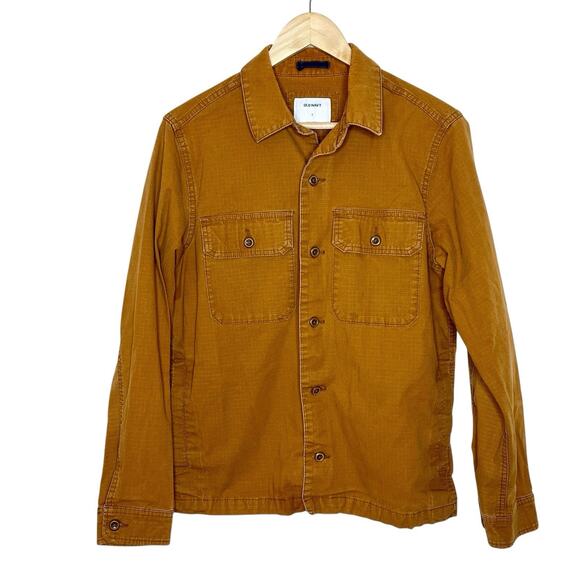 Old Navy Ripstop Shacket Brown Mens Size Small Shirt Work Chore Grunge Outdoor - Picture 1 of 7